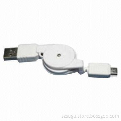Hot Sale 3-in-1 Mini Retractable Cable Reel, Micro Pin, 30-pin